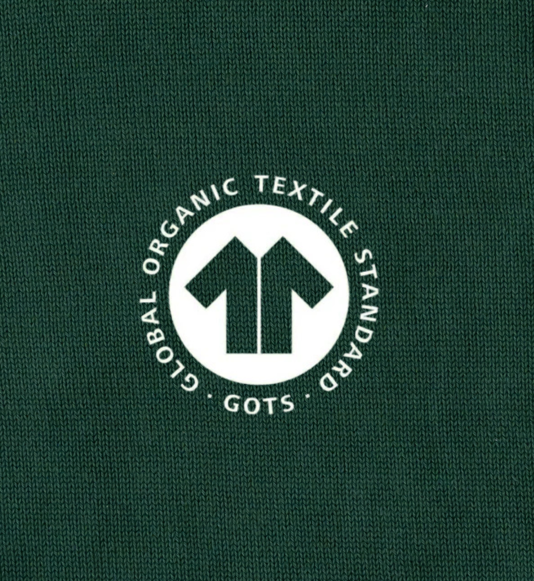 Logo GOTS sobre jersey Marevapa